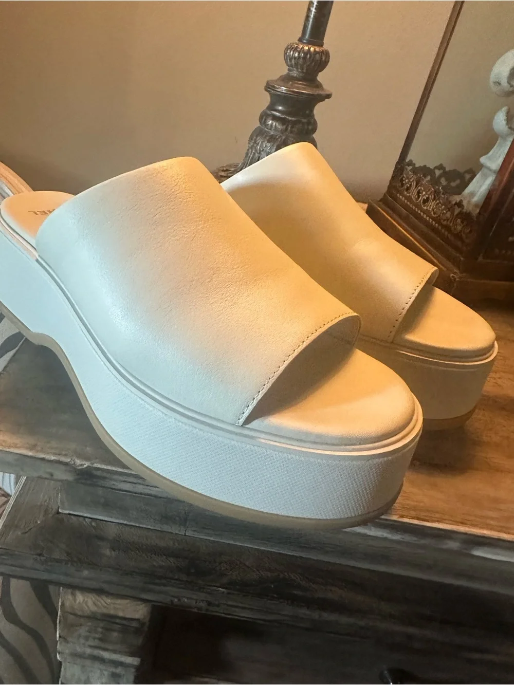 Sorel Women's Cream Platform Slide Sandals